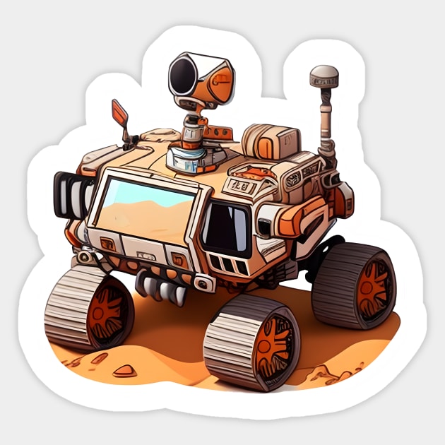 Mars Rover but he's one wide boi Sticker Sticker by Walford-Designs